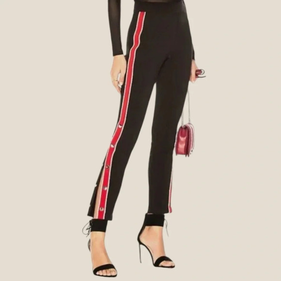 Lovers + Friends | Black on Track Snap Buttoned Legging Size Large - Picture 1 of 6